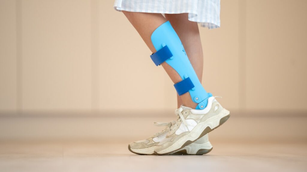 Person recovering from a lower leg and ankle injury