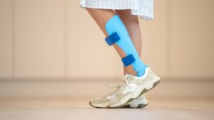 Person recovering from a lower leg and ankle injury