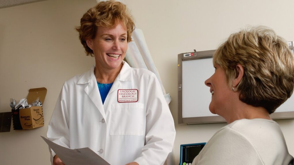 Doctor consulting with a patient during an annual physical