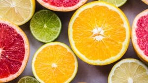 Citrus fruits rich in vitamin C